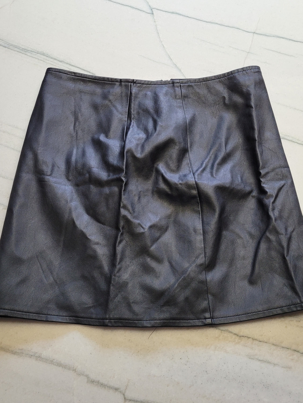 Hollister Black Faux Leather Mini Skirt
